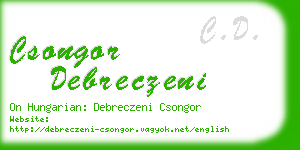 csongor debreczeni business card